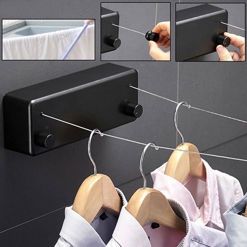 8m Travel Clothesline Cord Retractable Clothes line Drying Rack Clothes  Hanger Rope Laundry Drying Rope for Hotel Trip Camping