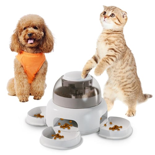 Dog Puzzle Toys Turntable Slow Feeder Food Dispenser Leaking Food Bowl  Slowly Eating Bowl Pet Cat