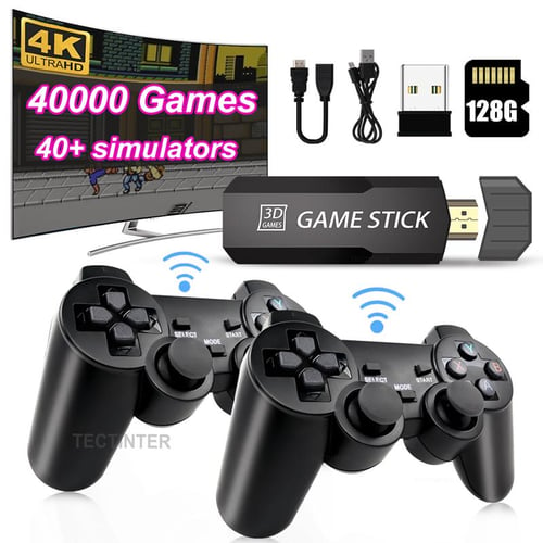 Portable Retro Video Game Stick 4K 10000+Games TV Stick Mini Game Console  For PSP PS1 N64 Controller Support 40 Games Emulator