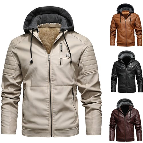 Autumn and Winter Leather Jacket Men's PU Imitation Leather Jacket