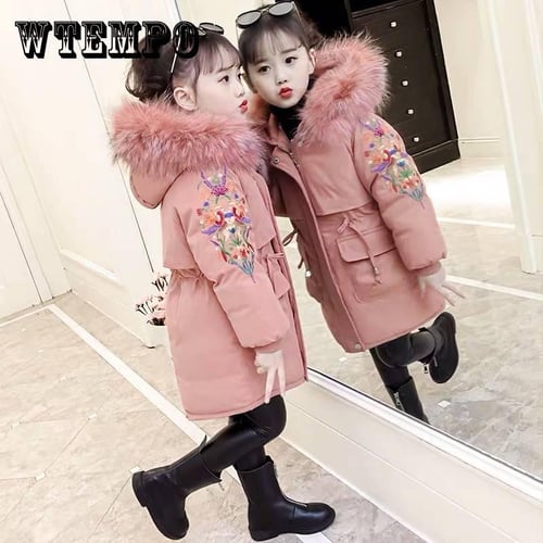 Cheap Fashion Children Winter Down Cotton Jacket Girl Clothes Kids Warm  Cotton Clothing for Teenage Girl