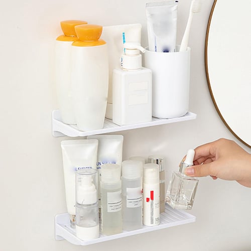 1pc,Bathroom storage rack Household perforation-free bathroom wall hanging  drain toiletries storage rack Cosmetics storage box