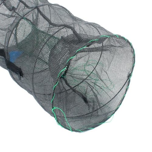 Flye Foldable Drop Net Fishing Landing Net Prawn Bait Crab Shrimp Green