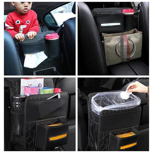 Double-sided Storage Car Organizer PU Leather Auto Seat Hanging Multi-pocket  Partition Storage Net Bag Tissue Drink Phone - buy Double-sided Storage Car  Organizer PU Leather Auto Seat Hanging Multi-pocket Partition Storage Net