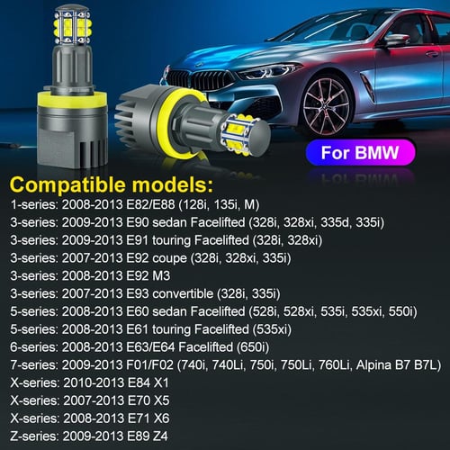 40 Watt LED Angel Eyes for 2009 - 2012 BMW 3 Series E90 LCI Sedan or E91  LCI Wagon