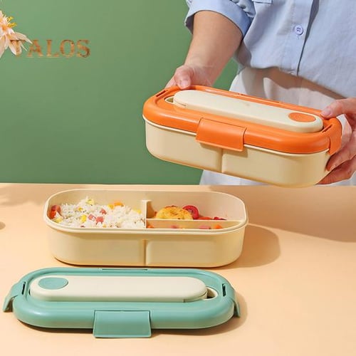 2.05/2.15L Leak-Proof Lunch Box with Grid Design Spacious and Convenient  Food Container for Home, Office, or School 