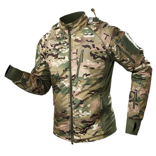 Winter Men Outdoor Jackets Camouflage Hooded Army Tactical Coats Waterproof