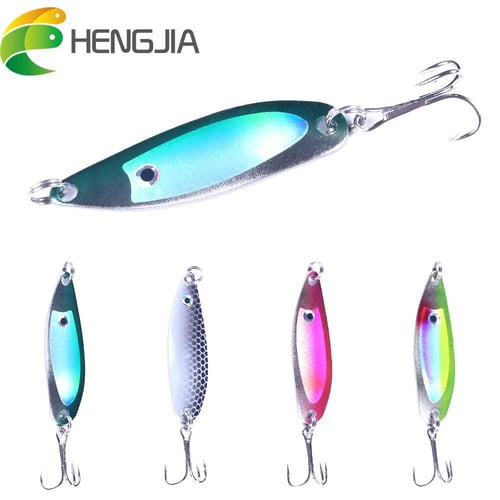 Hengjia Fishing Lure Spoon 6.5g/5cm Laser Metal Lure Artificial