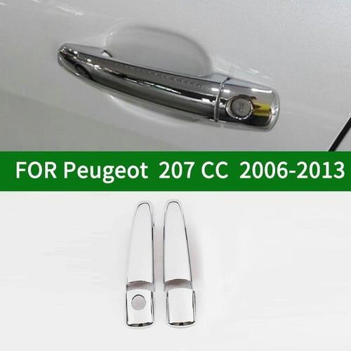 For Peugeot 207 2006-2013 Accessory carbon fibre pattern car door handle  covers trim 2008 2009