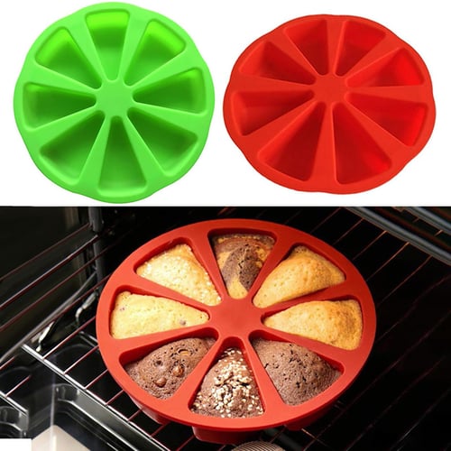 1pc Silicone Cake Scone Pan, Triangle 8 Cavity Pizza Cake Pan