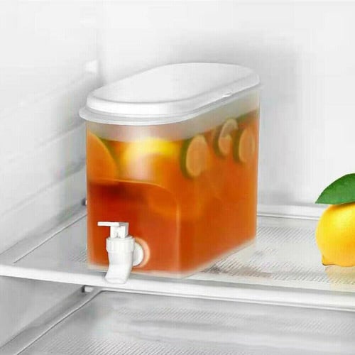 1pc 3.5L Refrigerator Cold Kettle With Faucet Lemonade Bottle
