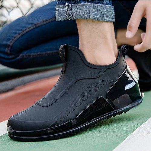 2023 New Men's Outdoor Non-slip Hiking Shoes Shaxi Fishing Rain Boots Work  Shoes Durable Waterproof Rubber Fishing Shoes Size 44