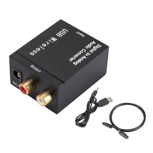 Digital SPDIF Optical Toslink Coax to Analog RCA Audio Converter + 1M Cable  USA 