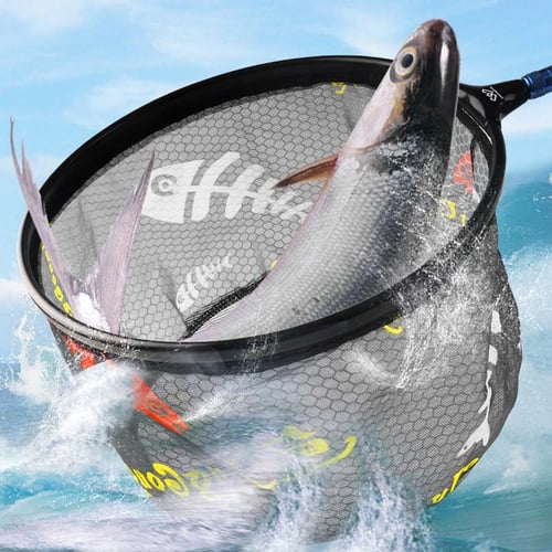 Outdoor Fly Fishing Landing Net Clear Rubber Replacement Mesh Bag(Large)