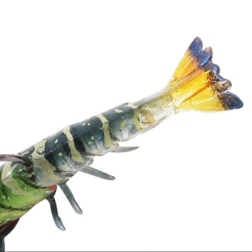 Luminous Shrimp Bait Hooks Protective Luminous Fake Shrimp Fishing Tools