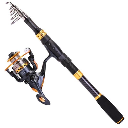 Spinning Fishing Rod and Reels Combos Kit Portable Carbon Fiber Telescopic  Pole and Spinning Reels - buy Spinning Fishing Rod and Reels Combos Kit