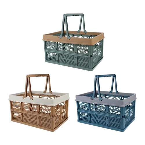 Buy Folding Picnic Camping Storage Basket Large Capacity Outdoor