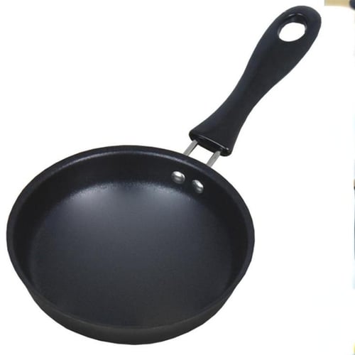1pc Cartoon Mini Frying Pan Flat Non-stick Pot Creative Egg Shaped