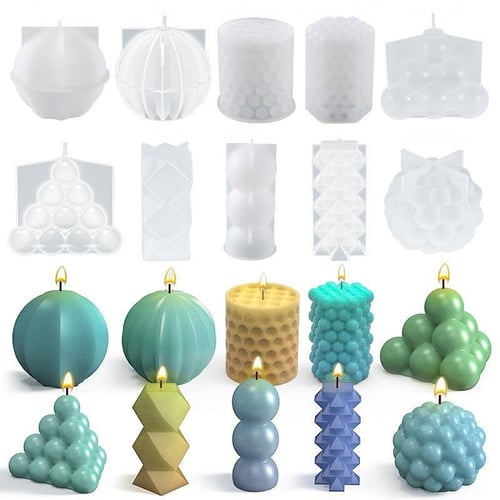 6 Hole 3D Bubble Cube Silicone Mold Aromatherapy Candles Soap