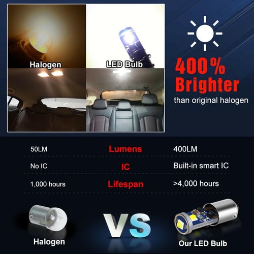 2Pcs CANBUS T4W H6W Led Car Light Ba9s Led Auto Dome Light Lamp