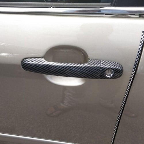 Black Color Carbon Fiber Door Handles Cover Trim Set for Toyota bB