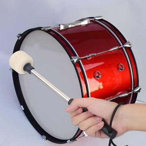 2 pcs Bass Drum Mallet Drumstick Wooden Felt Drum Stick Anti-slip  Percussion Drum Sticks 