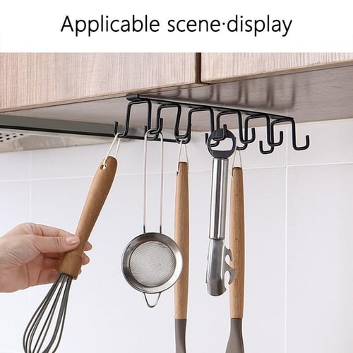 1pc Kitchen Hook, Multifunctional Kitchen Tool Storage Rack, Movable Pot  And Spoon Hook, Suitable For Kitchen And Bathroom Storage