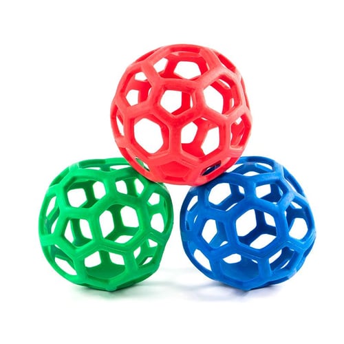 Dog Chew Toy Natural Rubber Puzzle Ball Dog Geometric Safety Toys