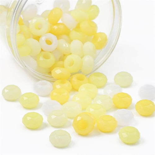 Cheap Acrylic Beads Large Hole Cut Wheel Bead for DIY Necklace Bracelet  Earring Jewelry Making