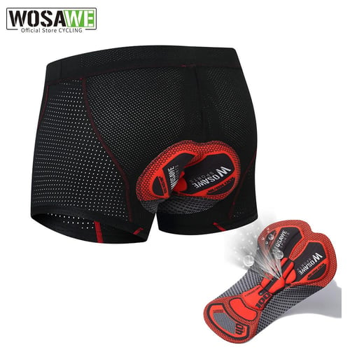 WOSAWE Cycling Bike Underwear 3D Gel Padded Pants Triangle Shorts