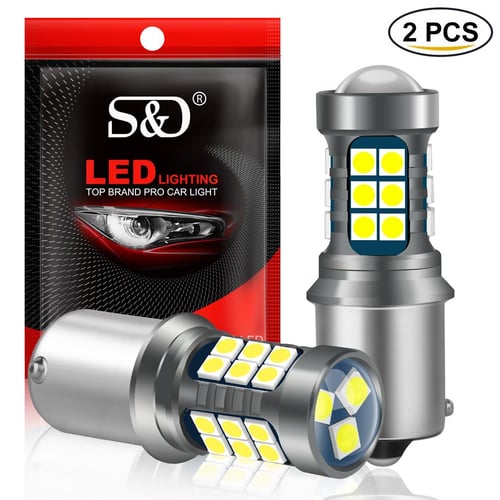 Cheap 2pcs 1200Lm T20 W21W LED W21/5W LED WY21W 7440 7443 LED Bulb T25 3157  3156 p27/7w Car Brake Reverse Light 12V Lamp Turn Signal