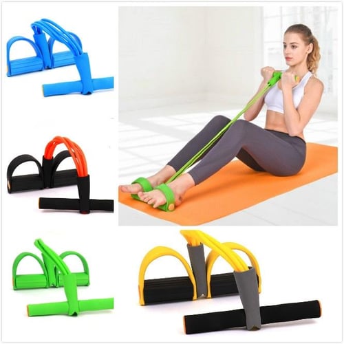 Cheap Multifunctional Pedal Resistance Band Strong Elastic Pull Yoga  Tension Rope with Handle Muscle Strength Training Auxiliary Tools Fitness  Equipment