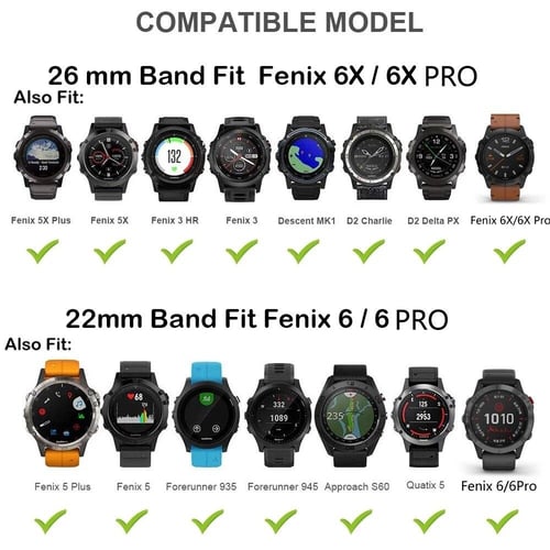 26 20 22mm Silicone Sport Watchband Strap for Garmin Fenix 6X 6 6S Pro 7X 7  5X 5 5S 3 3HR Smart Watch Men Quick Release Bracelet - buy 26 20 22mm