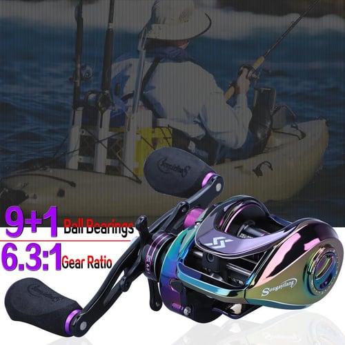 7.2:1 High Speed Baitcasting Reel, Wheel Aluminum Alloy Material