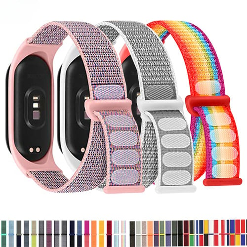 Nylon Loop for xiaomi Mi Band 8 Strap SmartWatch Wristband Correa  Replacement sport pulsera watchband for Miband 8 NFC Bracelet