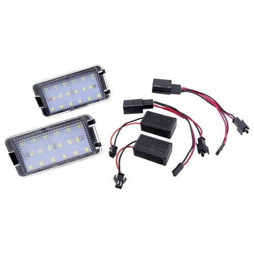 2pcs License Plate Light Car LED Number Lamp For Seat Ibiza 6L ab Arosa  Altea Cordoba MK1 MK2 Leon 1M Toledo 5P 2004-2009 Canbus