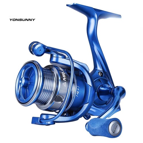 Fishing Reel 5.1:1 9+1BB Spinning Reel Saltwater Stainless Steel Freshwater  CNC Aluminum Spool 1000 3000 4000 Smooth Bass Trout