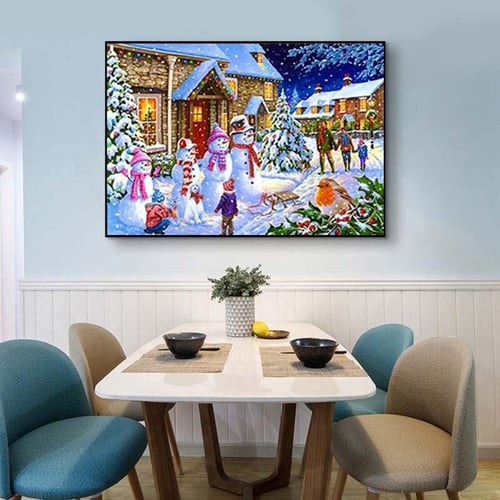 Cheap 5D DIY Diamond Painting Winter Snow Scenery Full Square Diamond  Handicraft Home Decoration Gift Cross Stitch Kit Mosaic Pattern