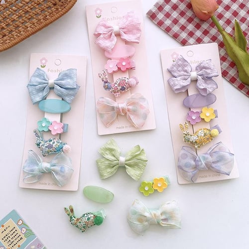 1 Pcs Coffee Color Barrettes New Korean Children Wool Crochet Clips With  Lace Women Handmade Hair Accessories