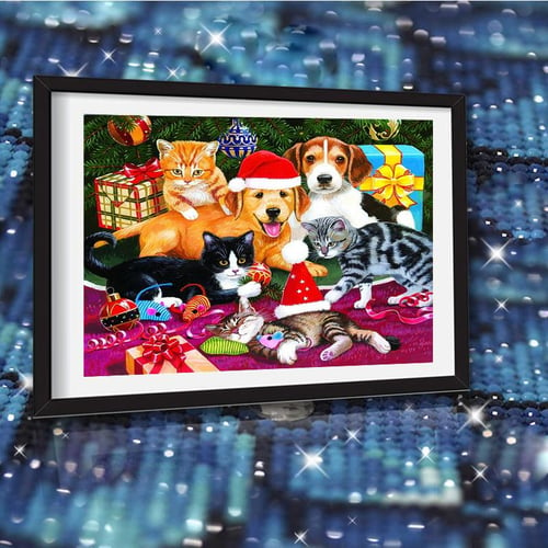 5D Diamond painting New Cat Full Rhinestone Embroidery Dog Diamond Mosaic  Cross Stitch Home Decoration Handwork Gift Needlework