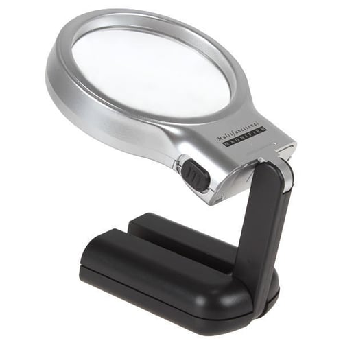 Lighted Reading Magnifier, Rechargeable Magnifying Glass With 33 Led Light,  Handheld Magnifying Magnifier, Illuminated Magnifying Glass For Seniors, J