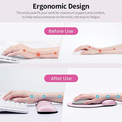 Cheap FONKEN Mouse Pad Ergonomic Comfortable with Wrist Rest Mouse