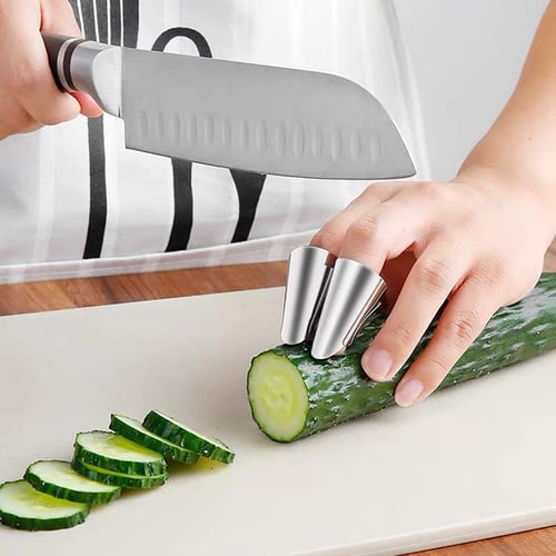 Finger Guard for Cutting Vegetables Finger Protector Knife Finger Protector Thumb Guard for Onion Holder Slicer Kitchen Tool Avoid Hurting, Size: 2pcs