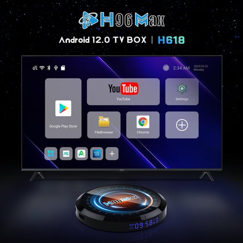 H96 Max V12 Android TV Set Top Box Bluetooth-compatible 4.0 Android 12 TV  Box US