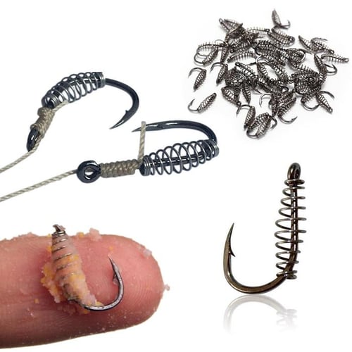 10pcs/pack High Carbon Steel Spring Barbed Swivel Fly Fishing