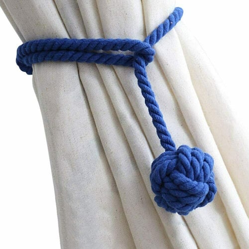 100% Cotton Braided Curtain Tieback Tassel Cotton Rope Tie Backs