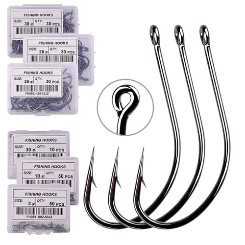 10pcs/50pcs Fishing Hooks High Carbon Stainless Steel Barbed Fishing Hooks  With Ring Fishing Tackle - buy 10pcs/50pcs Fishing Hooks High Carbon  Stainless Steel Barbed Fishing Hooks With Ring Fishing Tackle: prices,  reviews