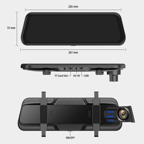 Cheap E-ACE Car Dvr 10 Inch Rear View Mirror FHD Dash Cam 4G GPS Car Camera  Auto Registrar Wifi ADAS With Rearview Camera