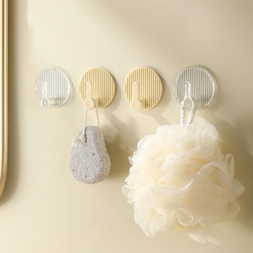 Wall Hooks Large Transparent Self Adhesive Wall Hook Waterproof Door Wall Hangers  Hook for Hanging Bathroom