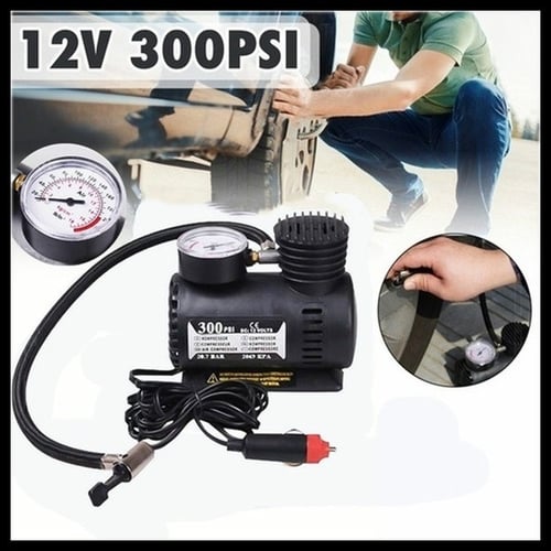 Portable Mini Air Compressor Vehicle Electric Tire Inflator Pump 12V 300  PSI From Ravpower, $6.54